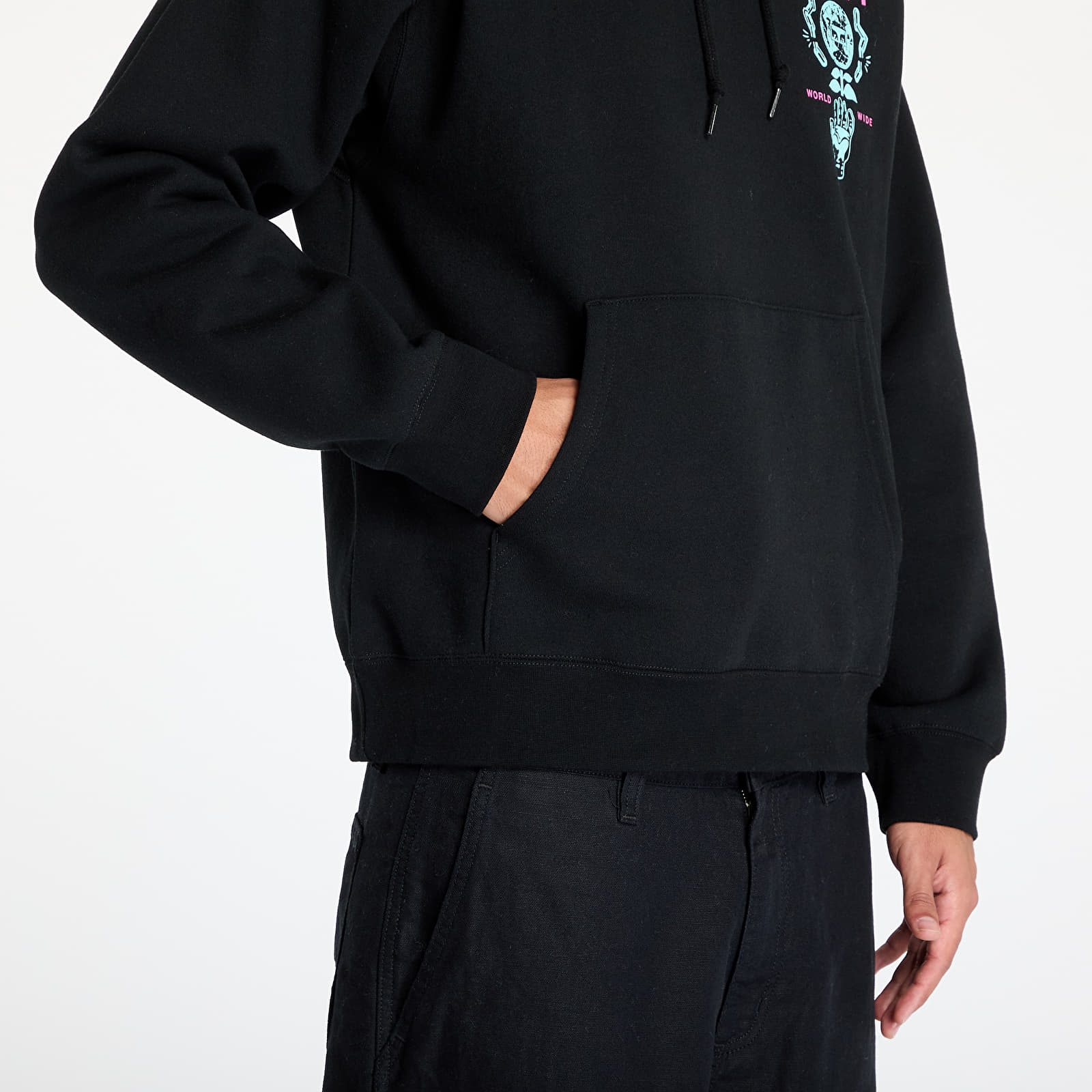 Hoodies für Männer OBEY Helping Hand Hoodie Black