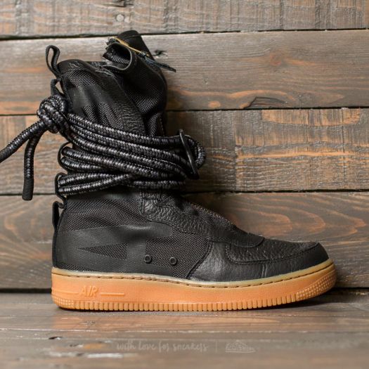 Sf air force 1 high black gum hot sale