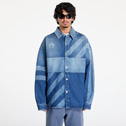 Ambush Patchwork Denim Shirt Vintage Blue/ No Color