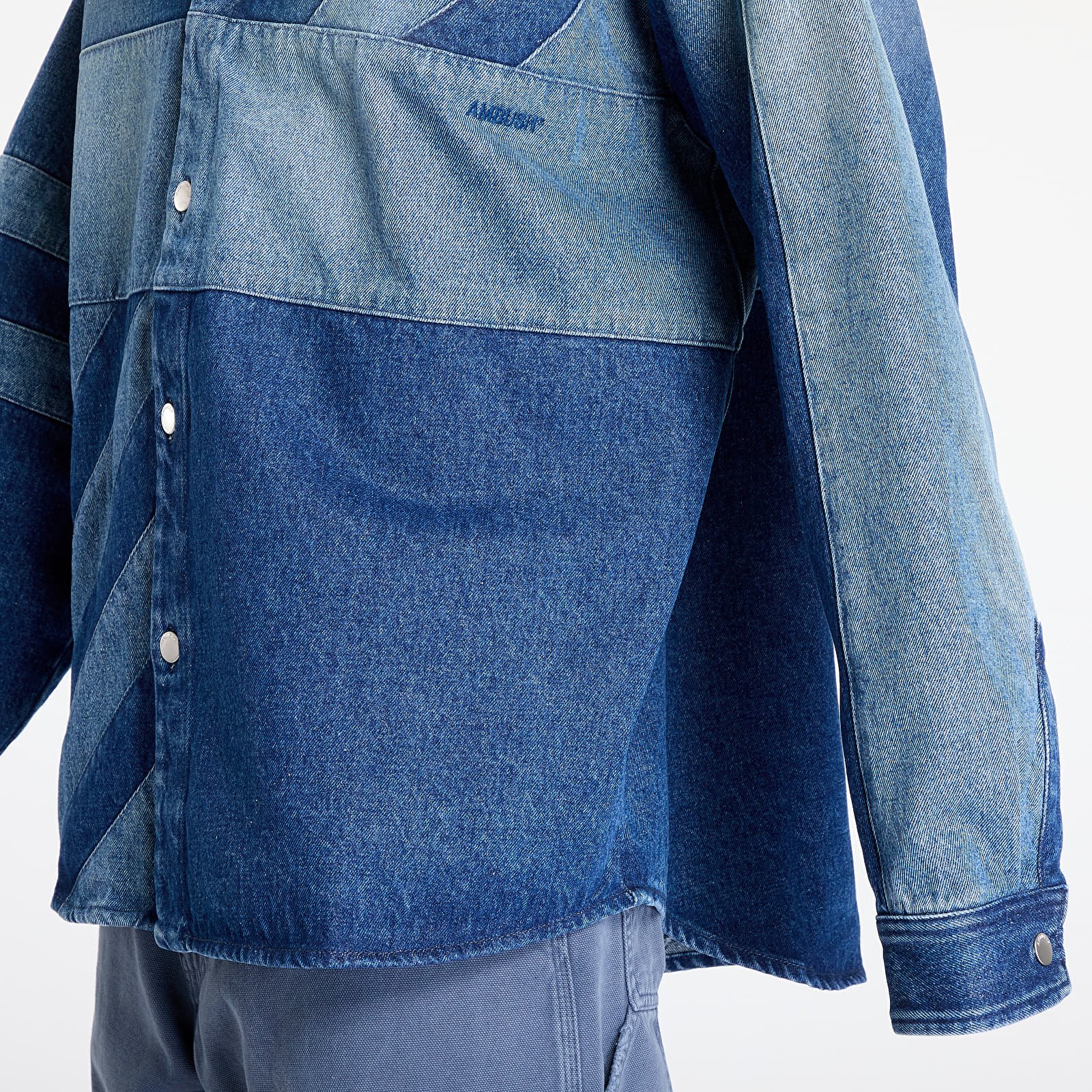 Koszule Ambush Patchwork Denim Shirt Vintage Blue/ No Color