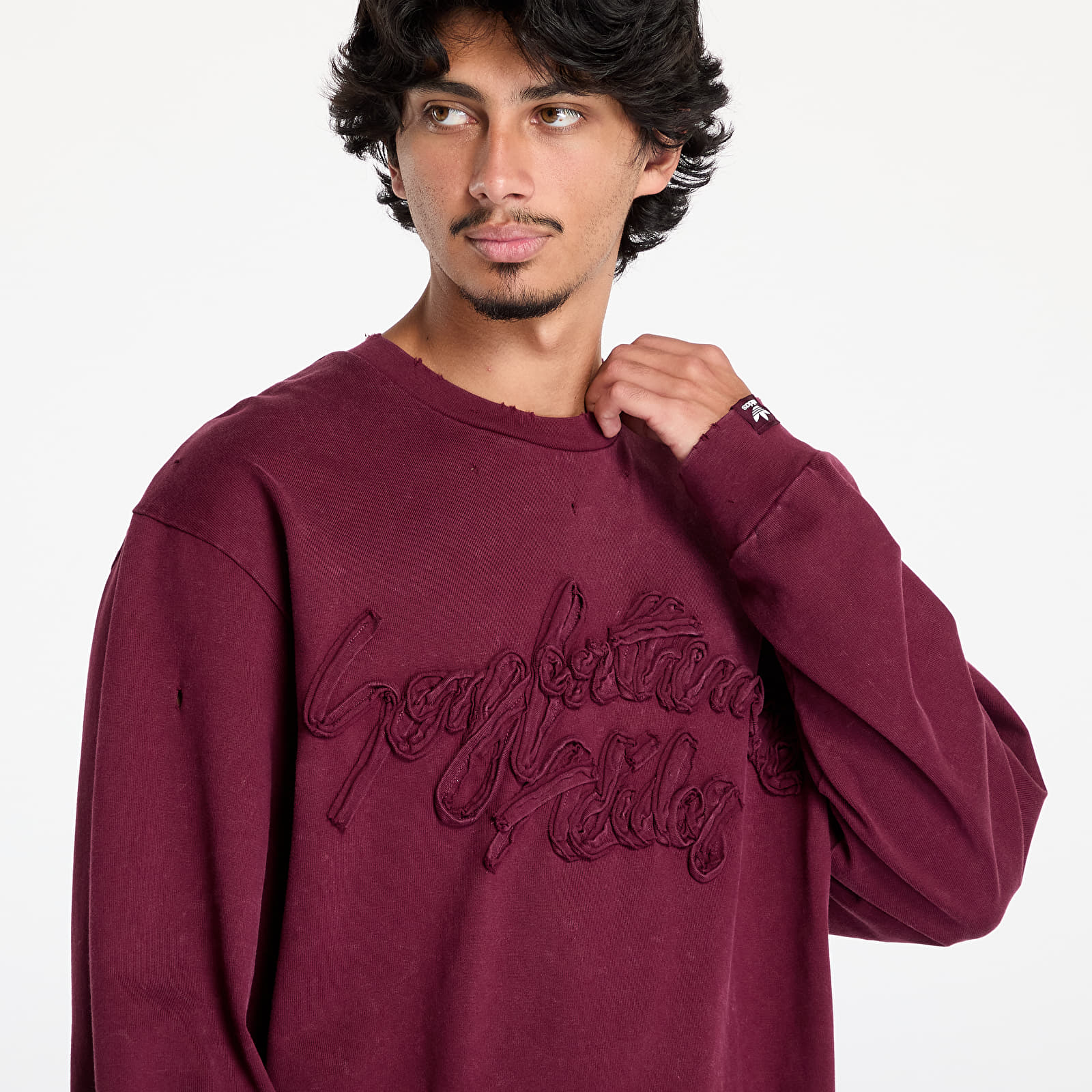 Men's T-shirts adidas Song For The Mute Long Sleeve Tee Maroon