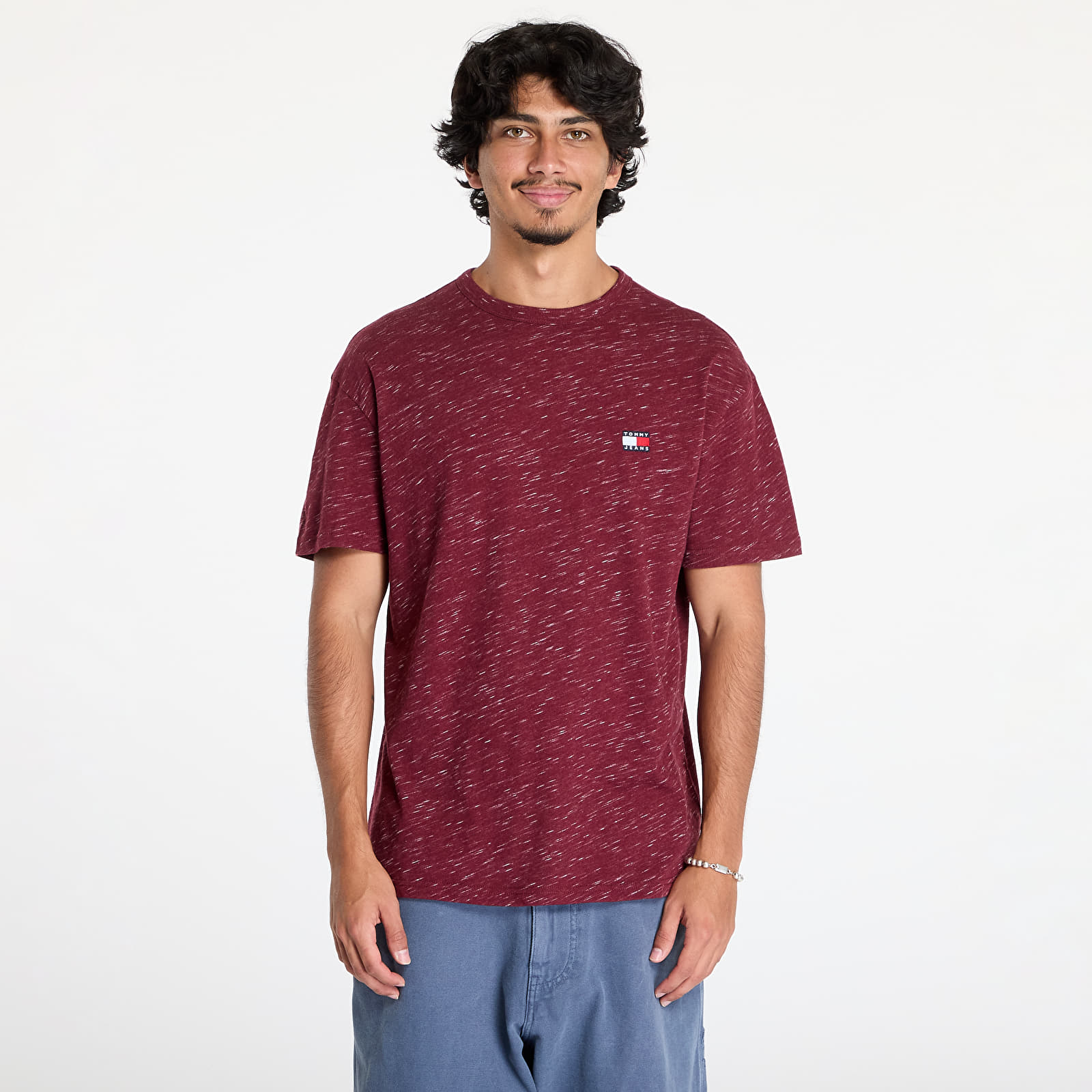 Vyriški marškinėliai Tommy Jeans Regular Badge Tee Deep Rouge