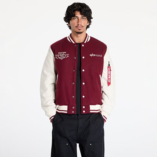 Alpha Industries Varsity Air Force Jacket Burgundy