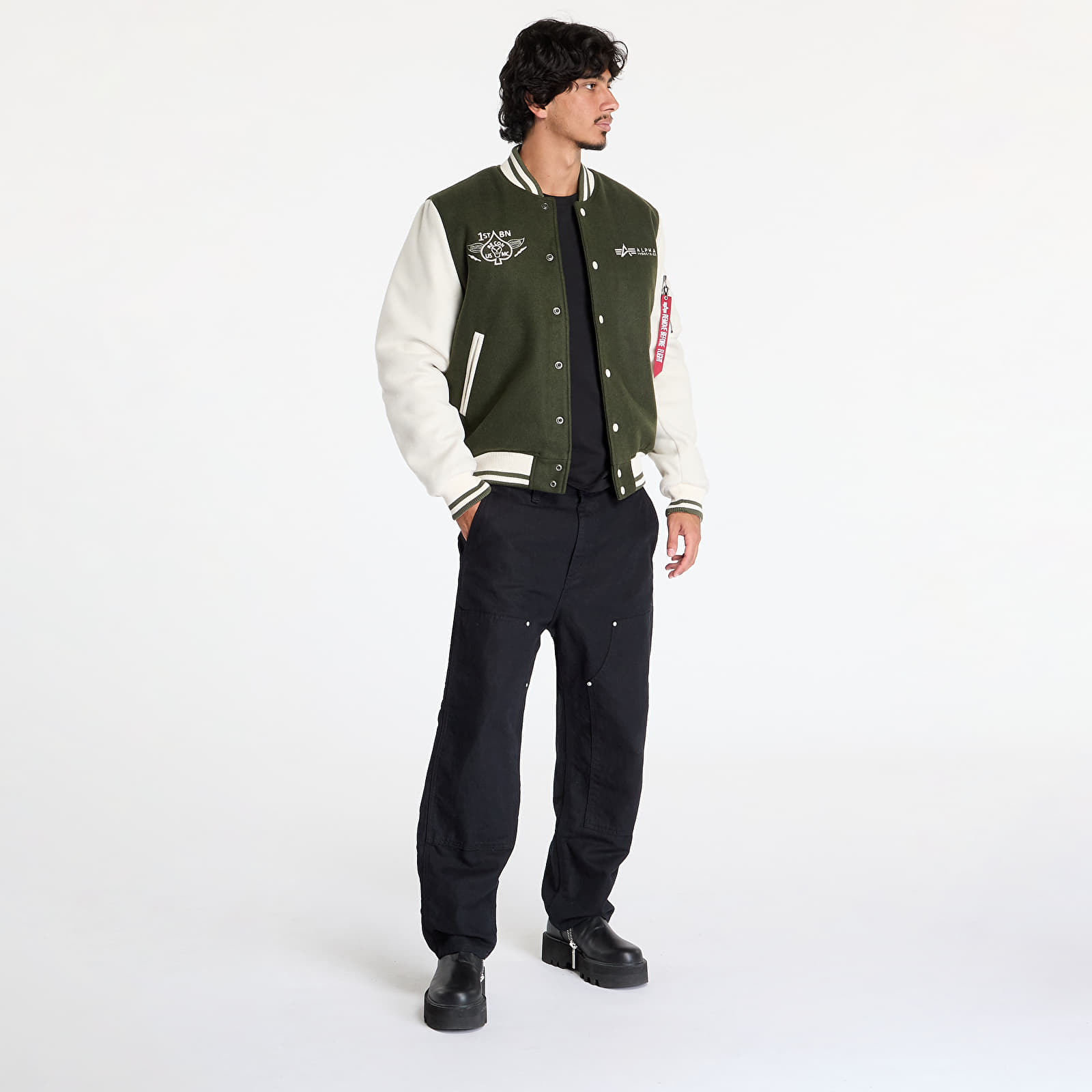 Herrenjacken Alpha Industries Varsity Air Force Jacket Dark Olive