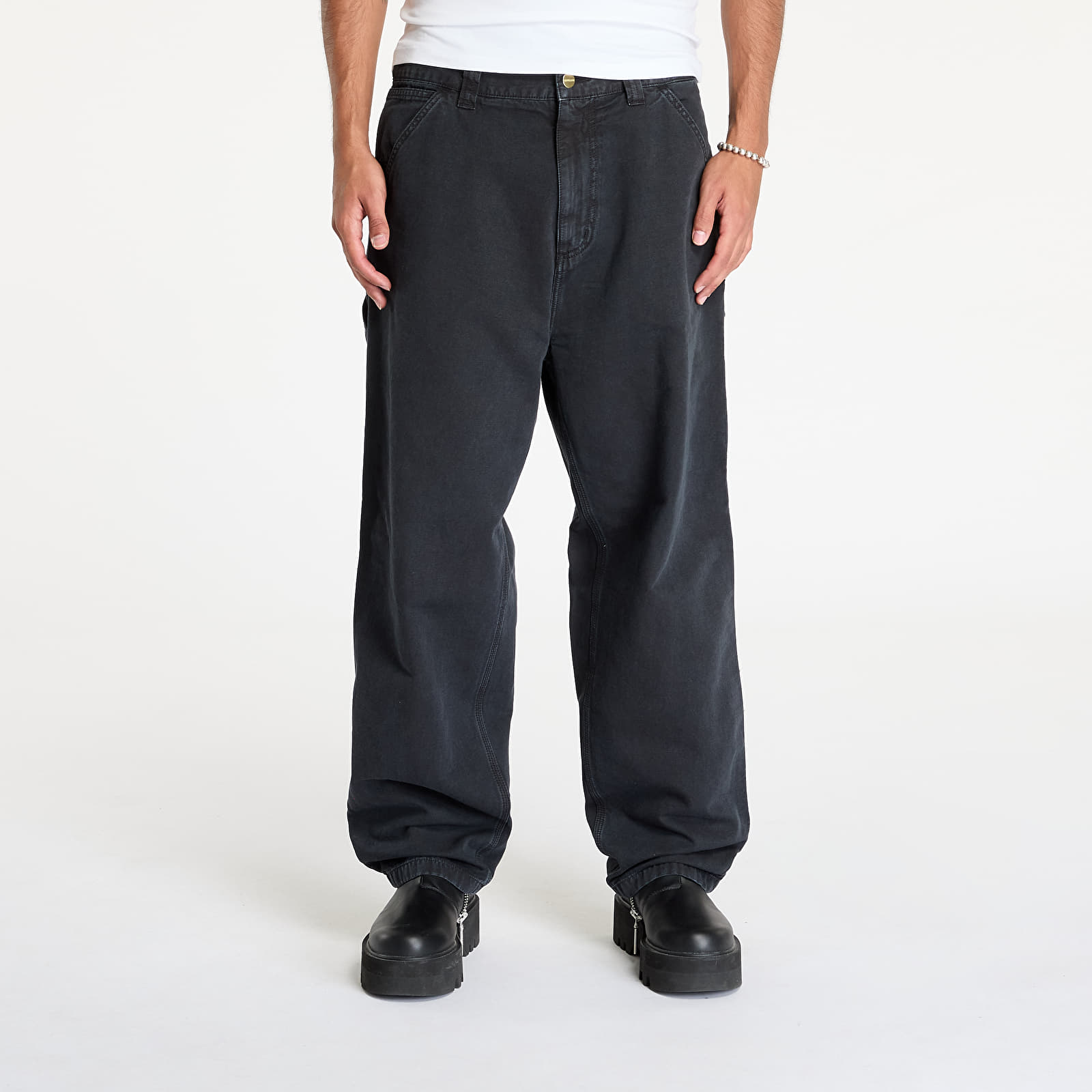 Hosen für Männer Carhartt WIP OG Single Knee Pant Black Stone Dyed