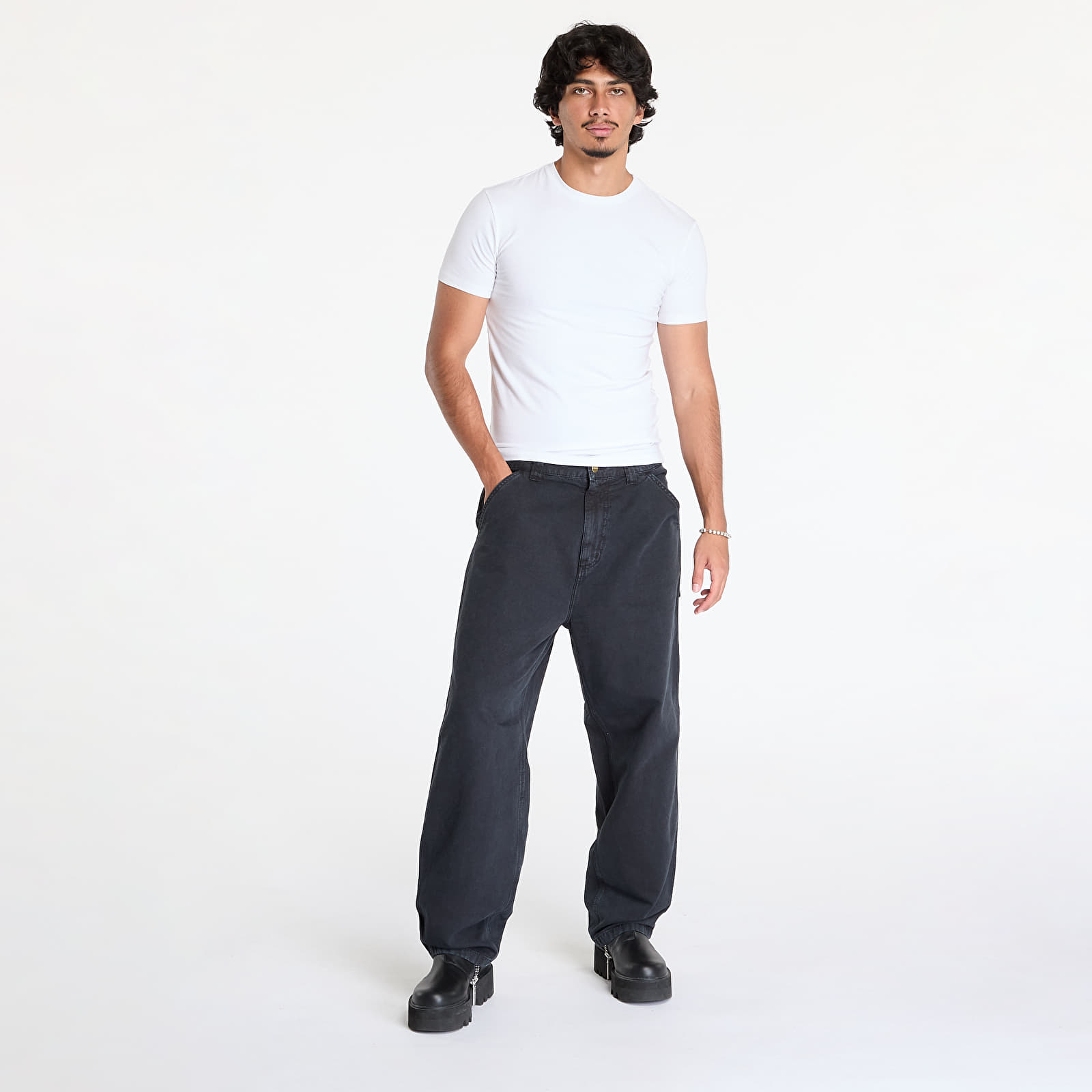 Hosen für Männer Carhartt WIP OG Single Knee Pant Black Stone Dyed