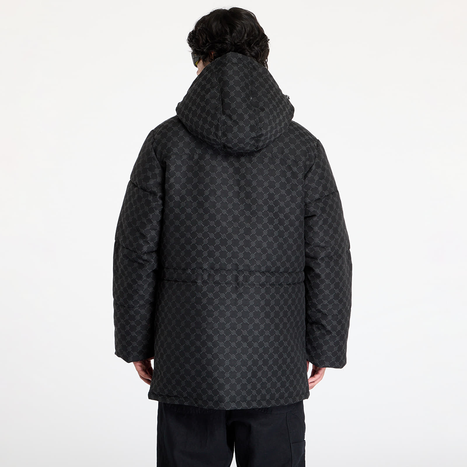 Kurtki męskie Daily Paper Oba Cotton Monogram Puffer Black