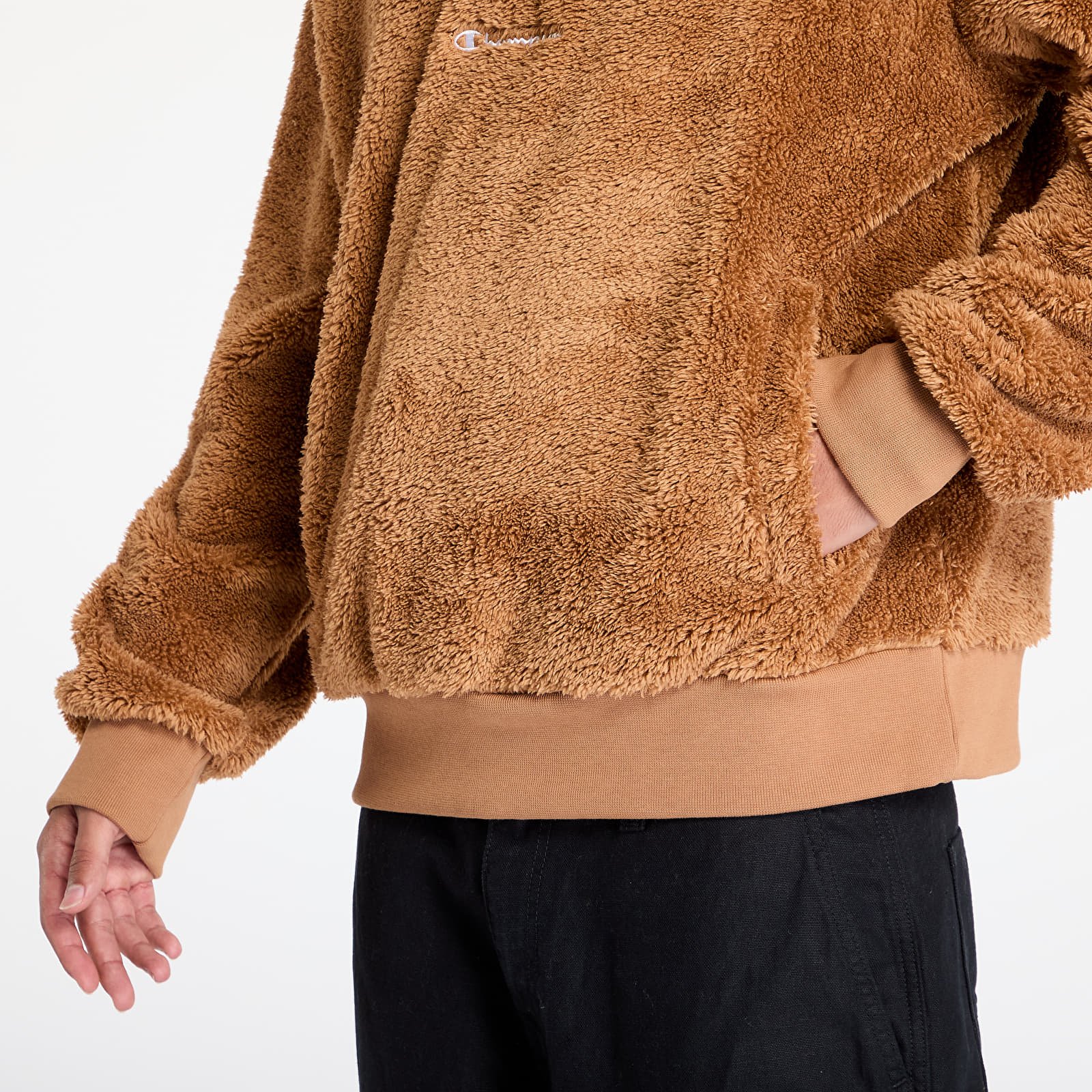 Vyriški džemperiai su gobtuvais Champion Half Zip Top Brown
