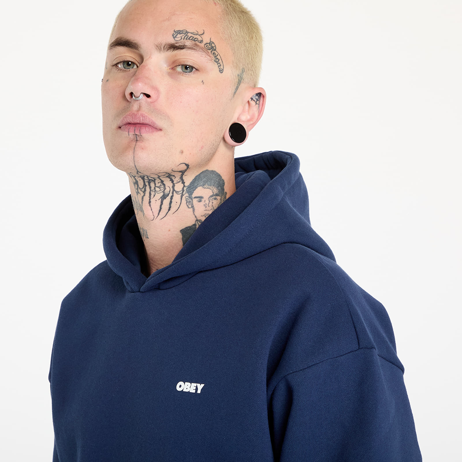 Hoodies für Männer OBEY Bold Star Extra Heavy Hoodie Academy Navy
