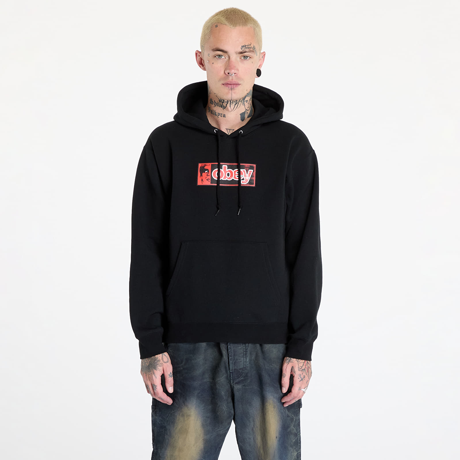 Men's hoodies OBEY Obey Half Icon Black