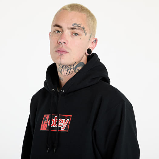 Sweats à capuche homme OBEY Obey Half Icon Black Footshop