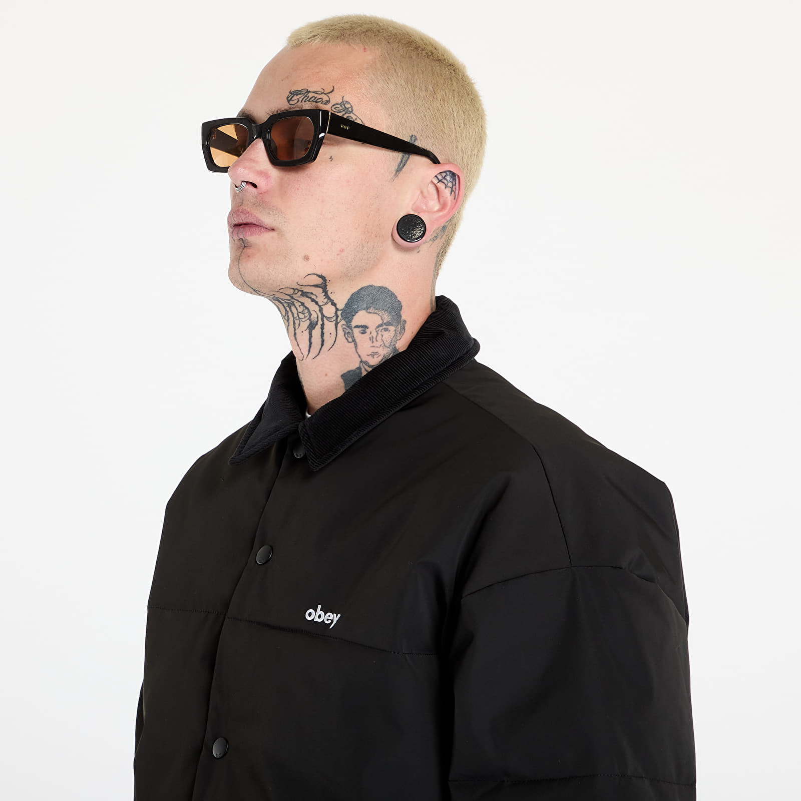 Kurtki męskie OBEY Whispers Jacket Black