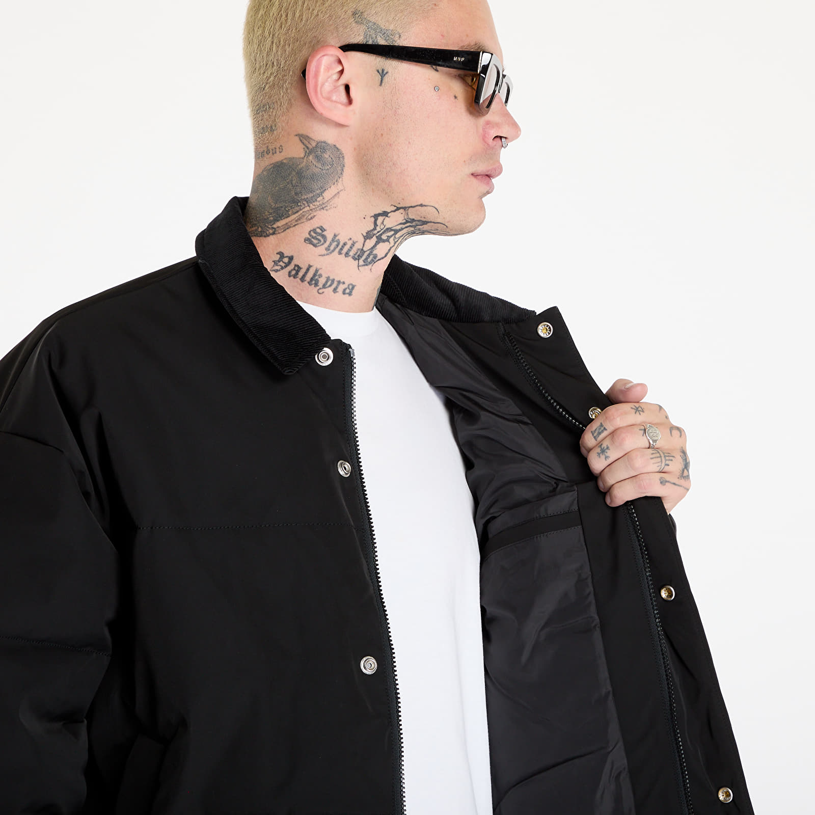 Kurtki męskie OBEY Whispers Jacket Black