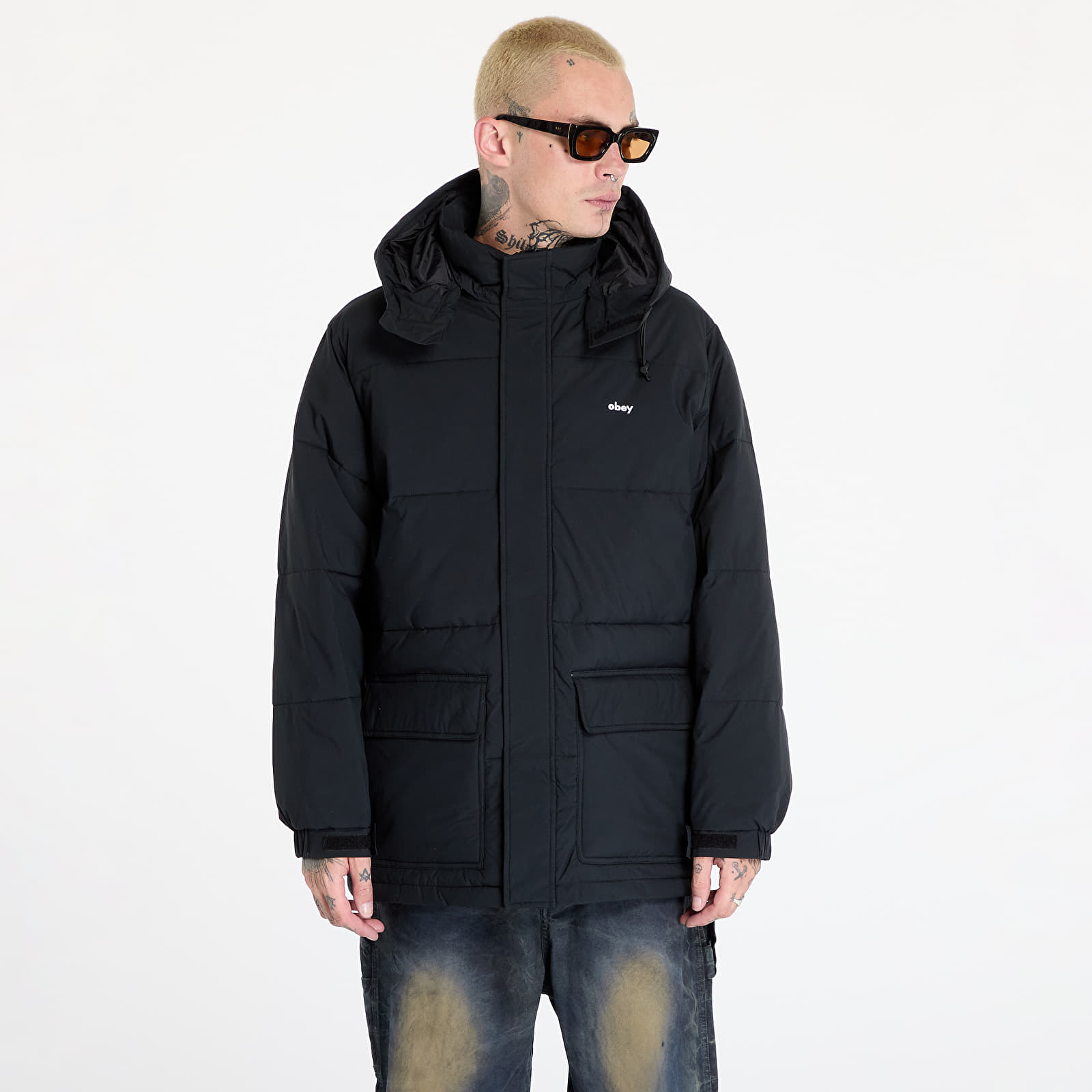 Men's jackets OBEY Brunswick Puffer Black