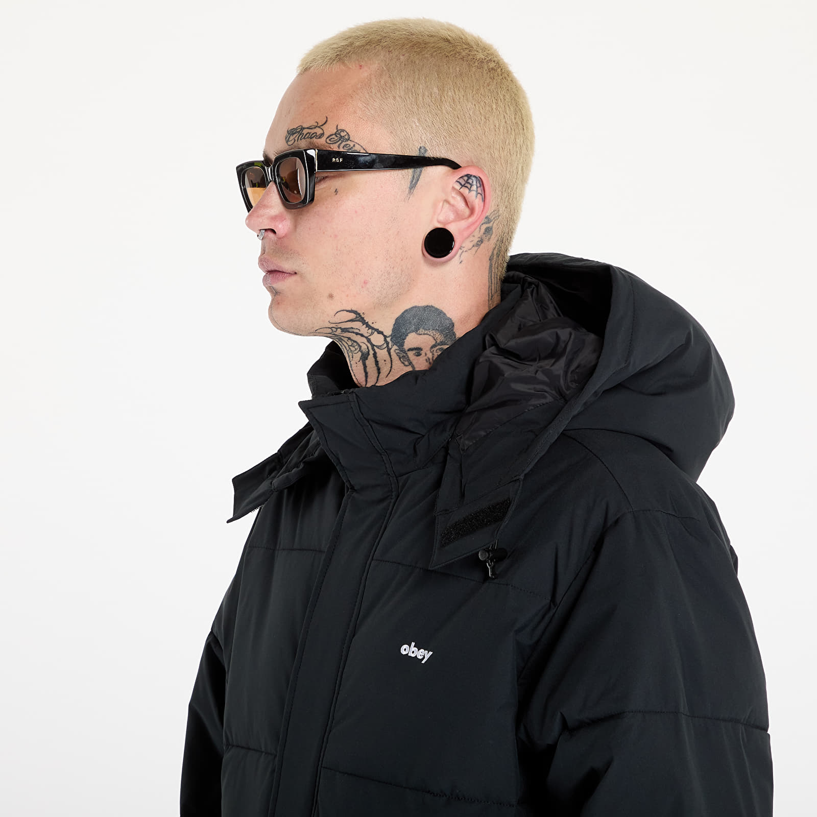 Men's jackets OBEY Brunswick Puffer Black