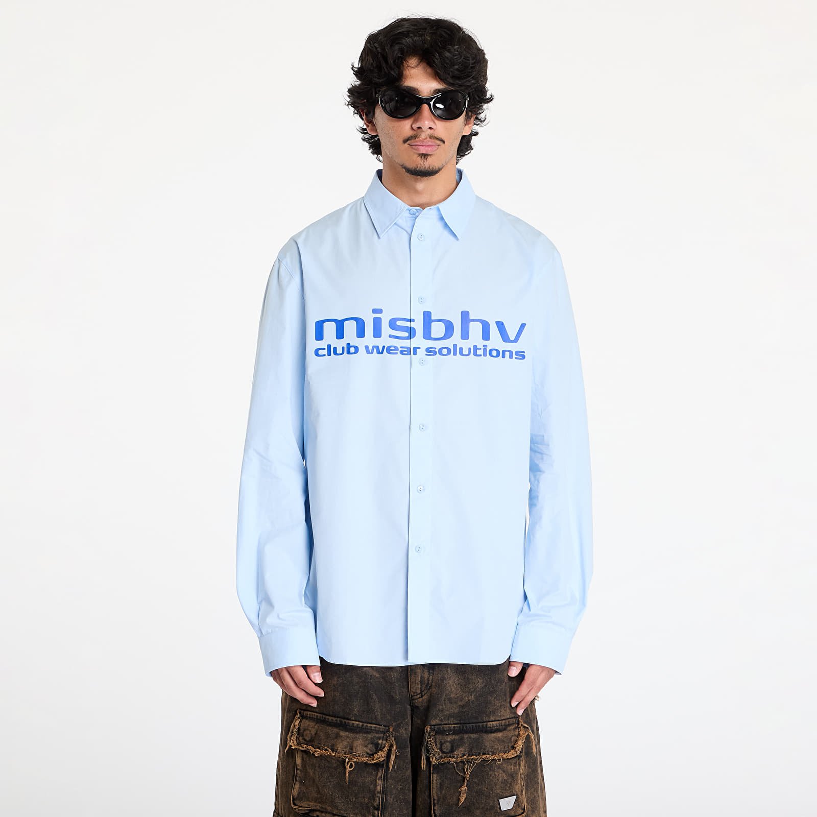 Overhemden MISBHV Light Blue Sport Shirt UNISEX Light Blue