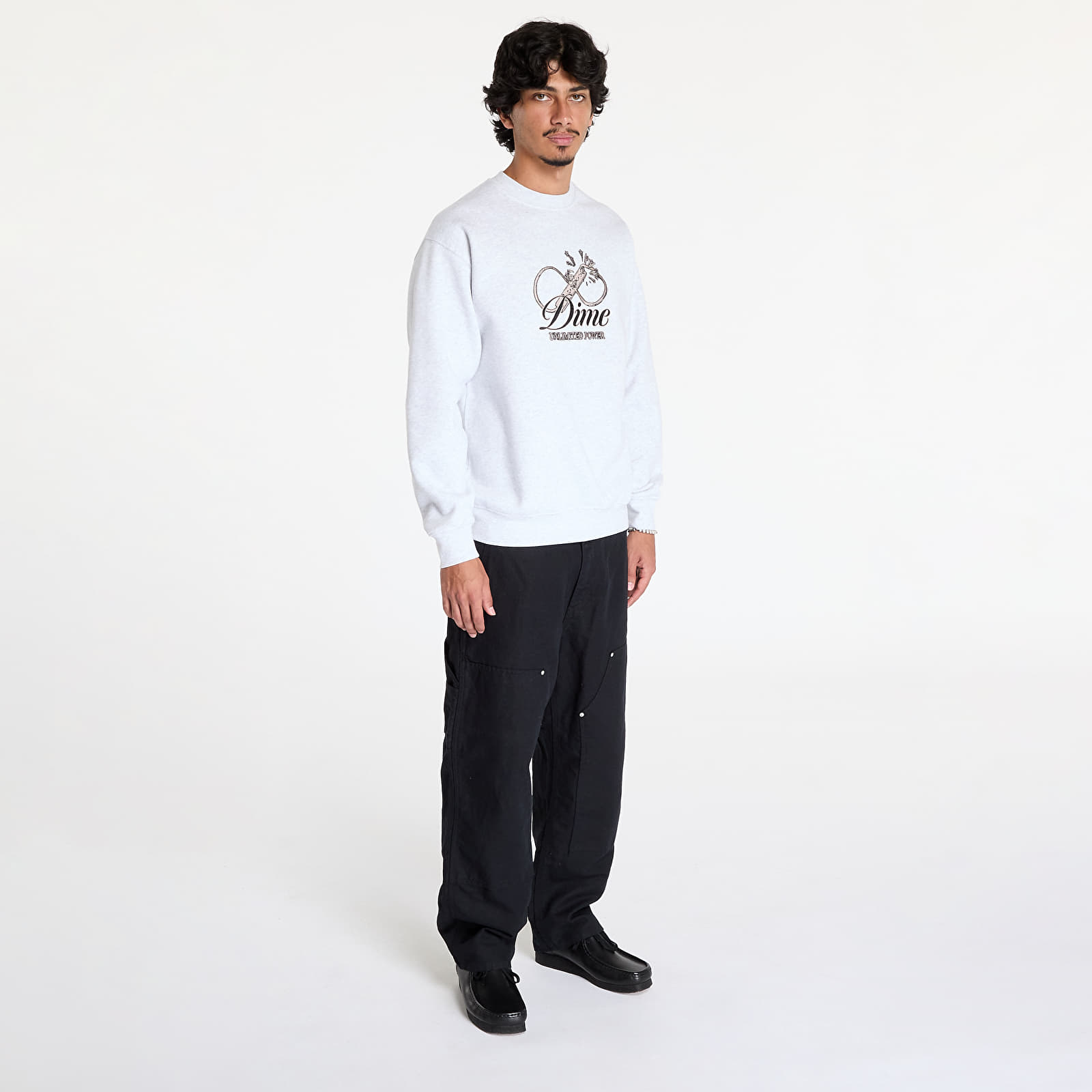 Kapuutsikud ja kampsunid DIME Cursive Power Crewneck UNISEX Ash
