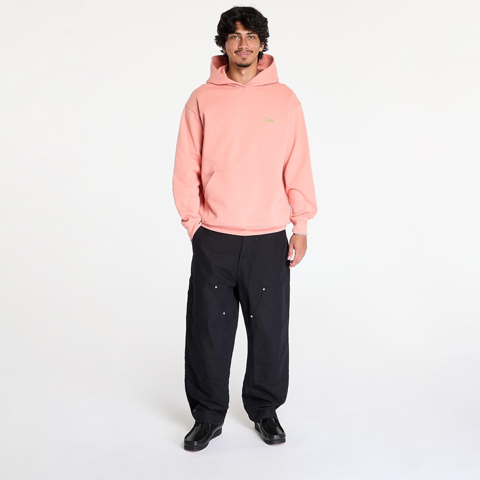 Hoodies and sweatshirts  DIME Classic Small Logo Hoodie UNISEX Pink Clay