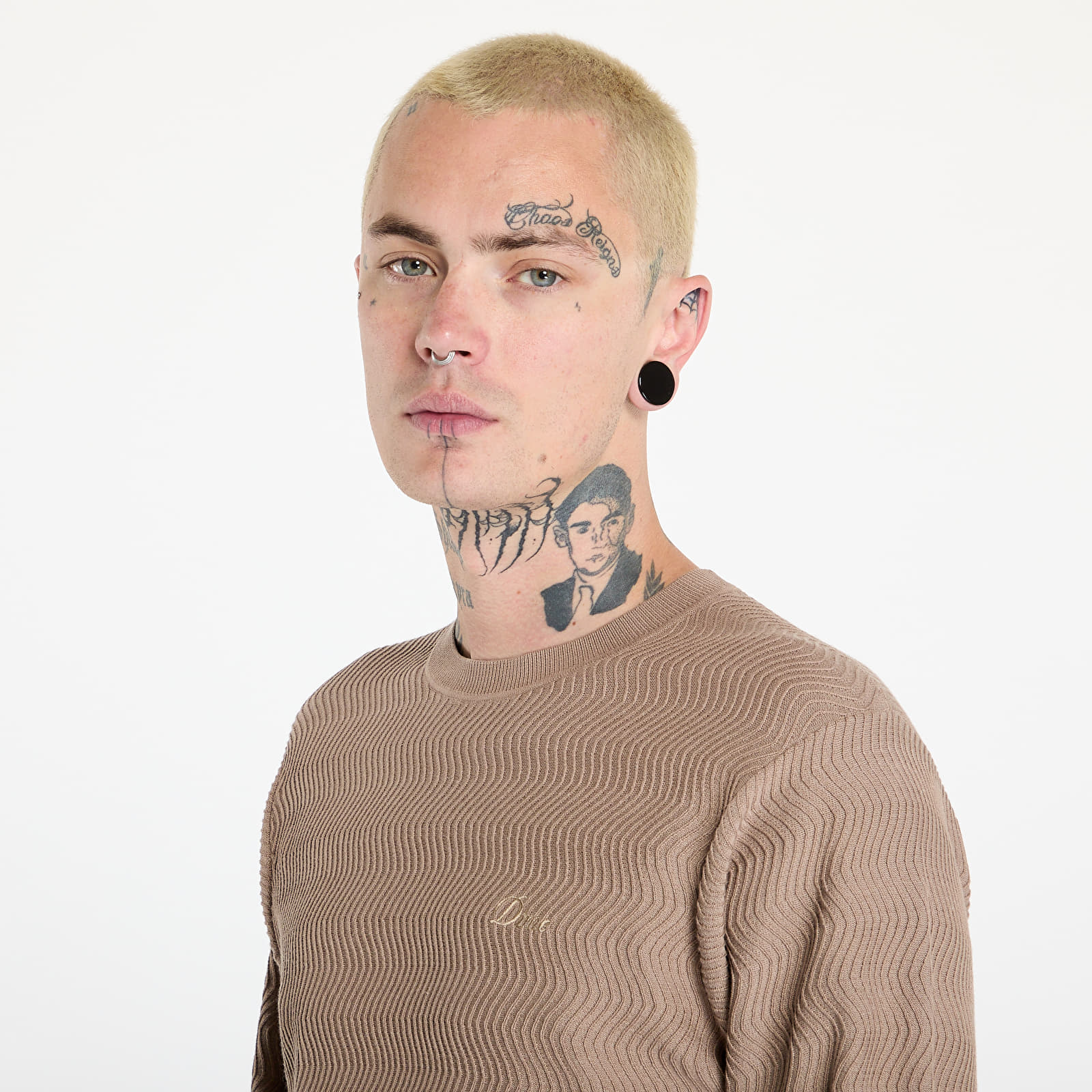Sweaters DIME Wave Cable Knit UNISEX Tan
