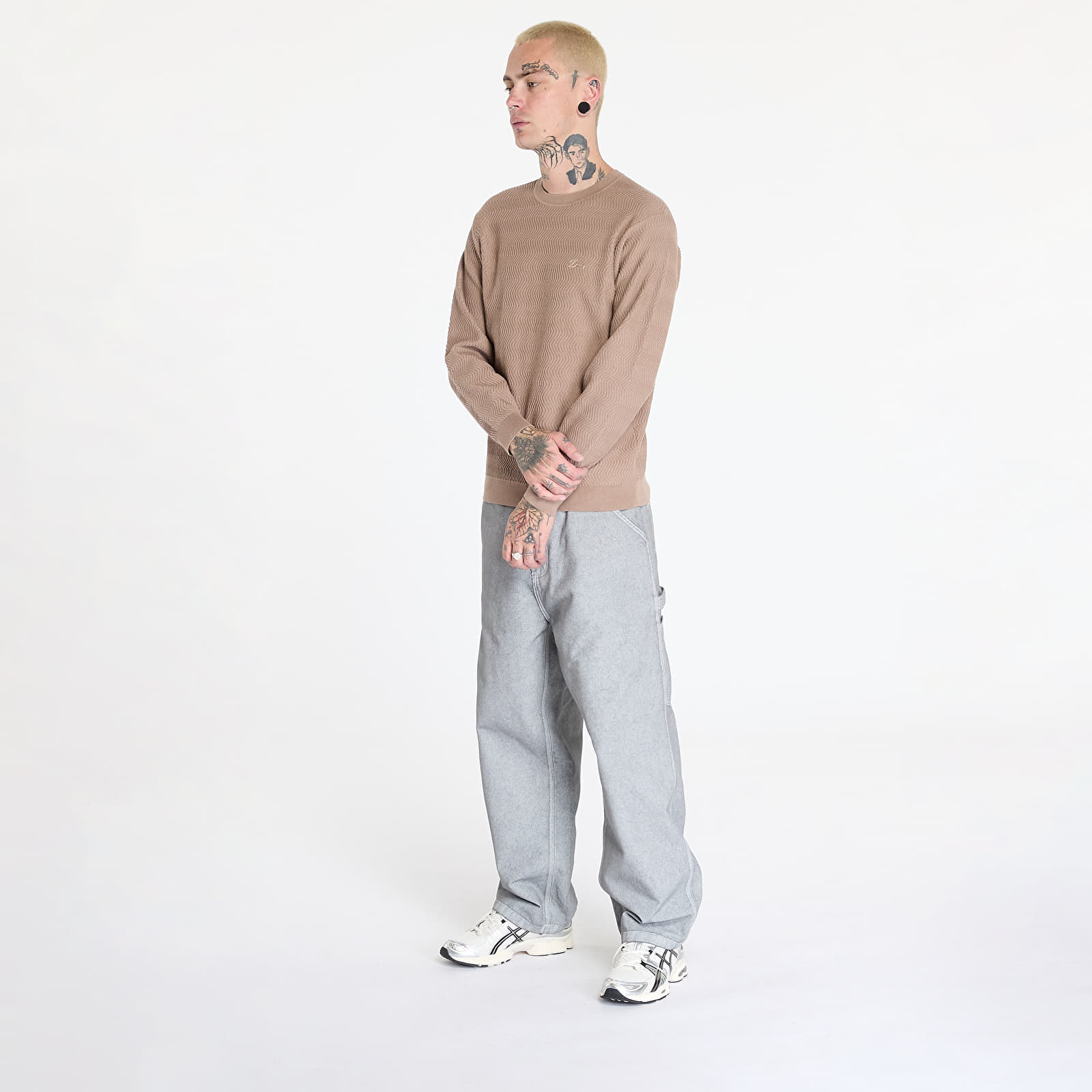 Sweaters DIME Wave Cable Knit UNISEX Tan