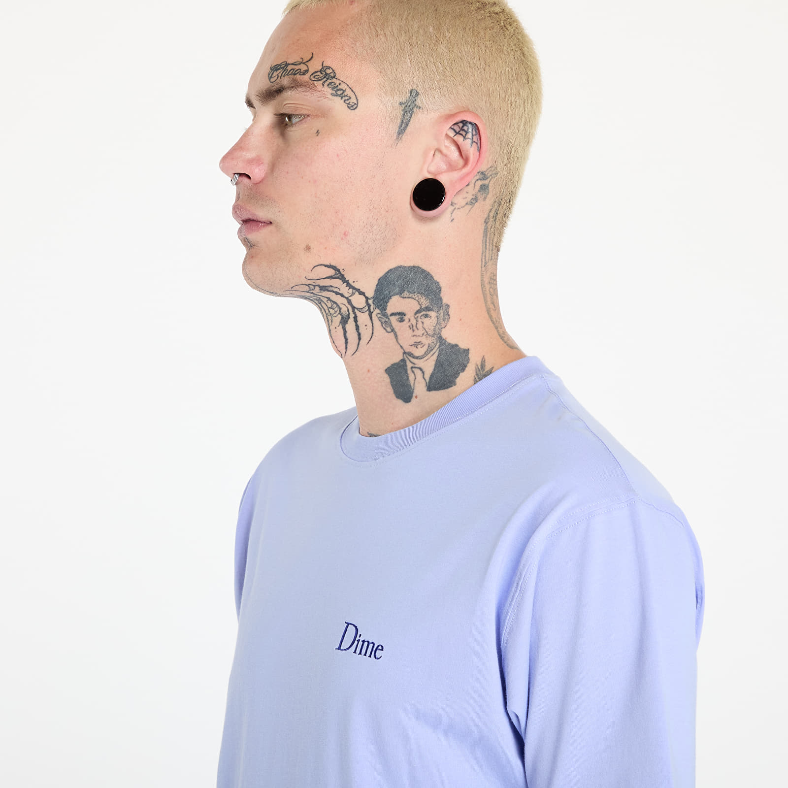 Trička DIME Classic Small Logo T-Shirt UNISEX Light Indigo