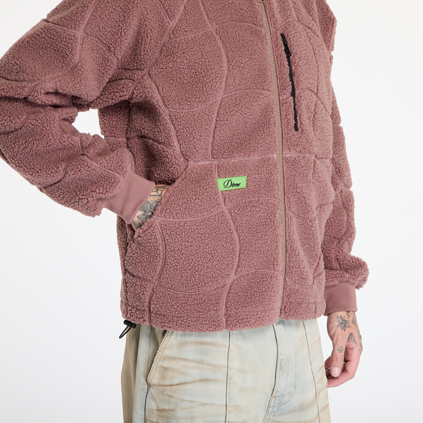 Hettegensere og sweatshirts DIME Coverstich Sherpa Fleece UNISEX Mauve