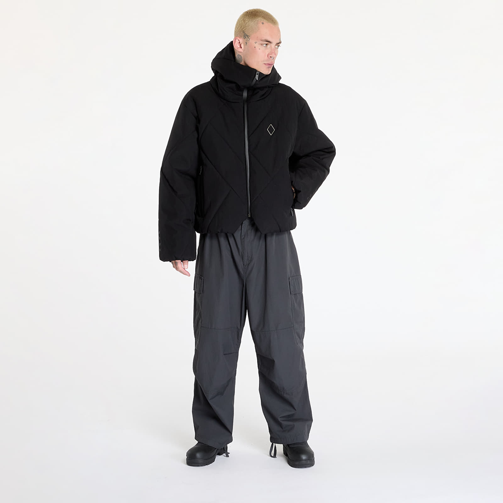 Herrenjacken A-COLD-WALL* Shiro Hooded Puffer Jacket Black