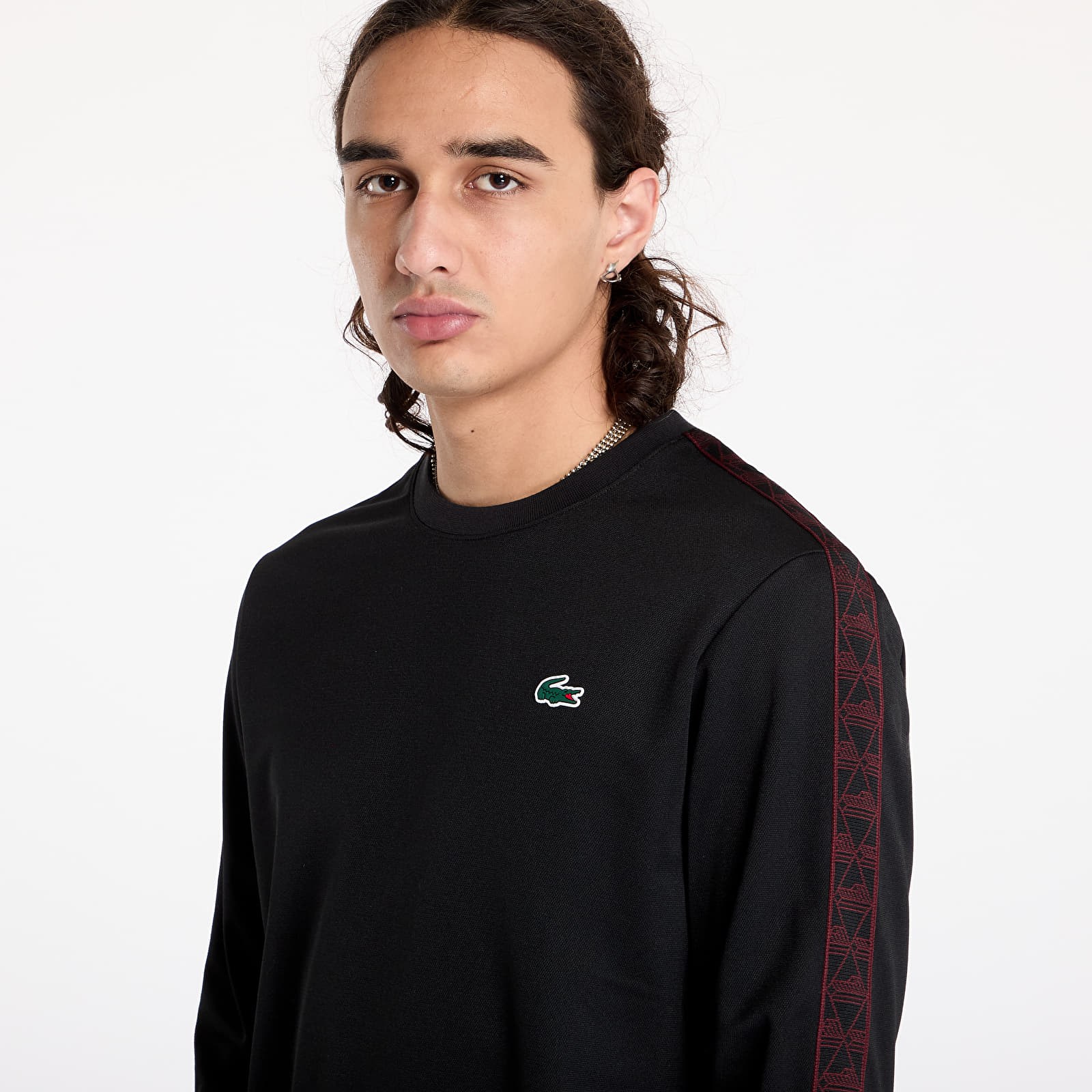 Bluzy z kapturem LACOSTE Sweatshirts Black
