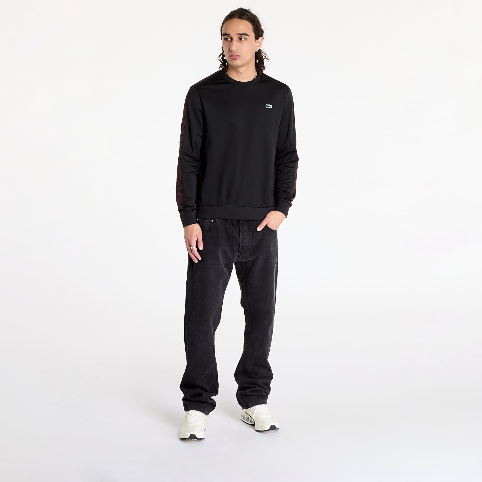 Bluzy z kapturem LACOSTE Sweatshirts Black