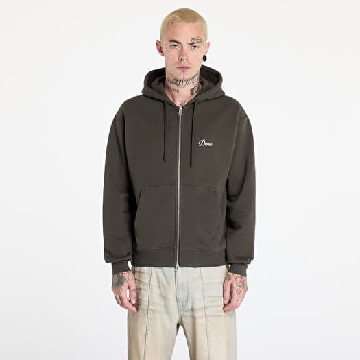 DIME Cursive Zip Hoodie UNISEX Vintage Black