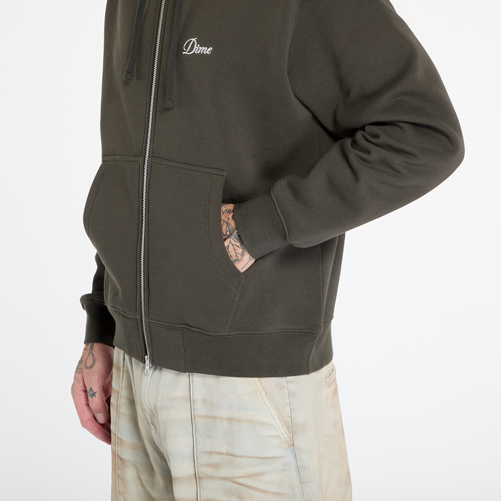 Hoodies and sweatshirts  DIME Cursive Zip Hoodie UNISEX Vintage Black