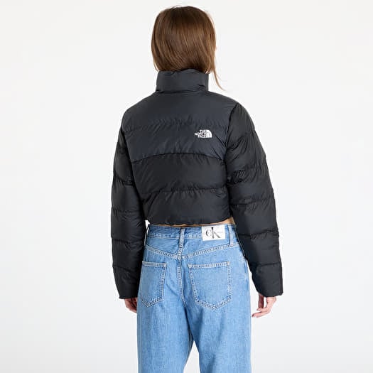 Black cropped north face jacket cheap