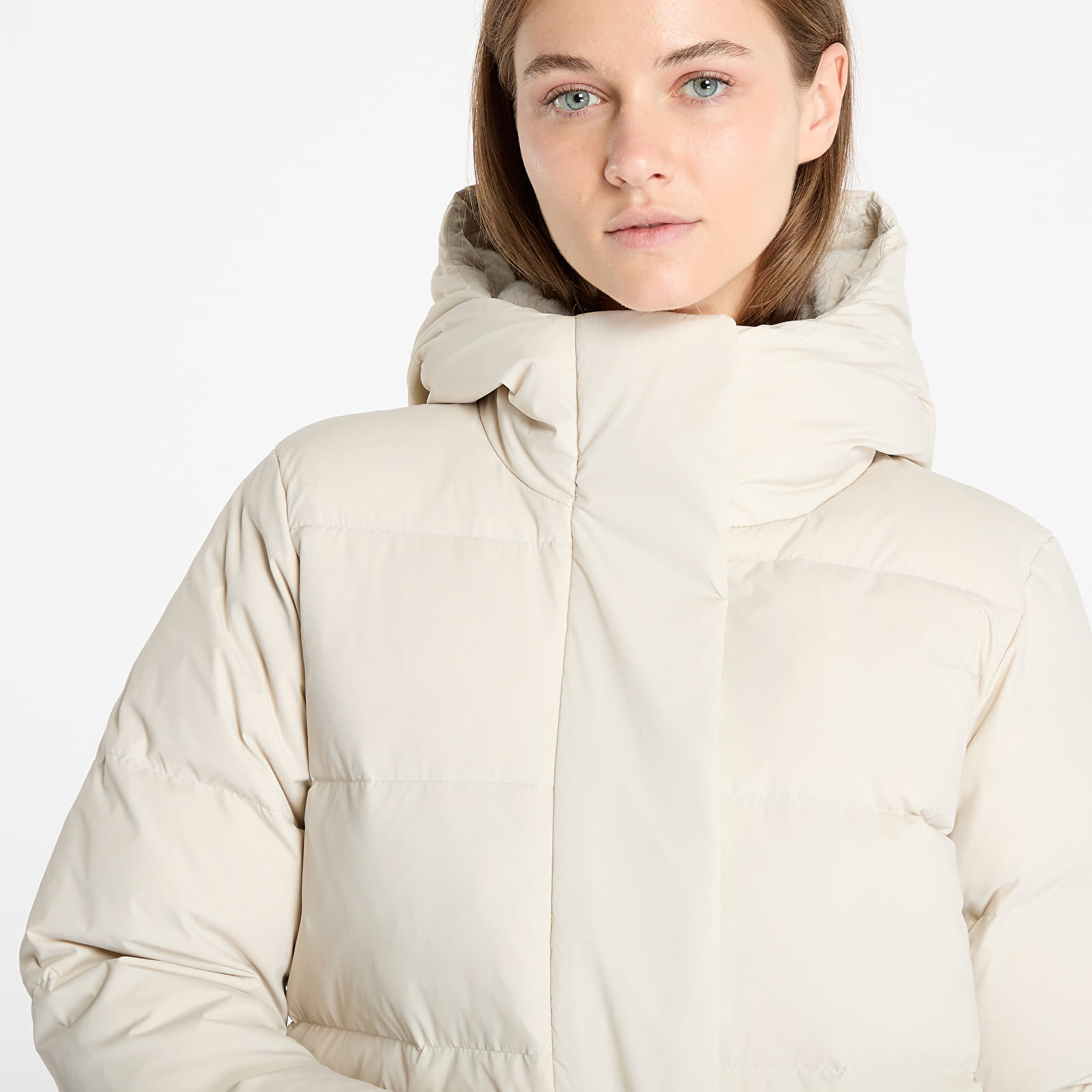 Dámské bundy Columbia Boundless Days™ Long Down Jacket Dark Stone