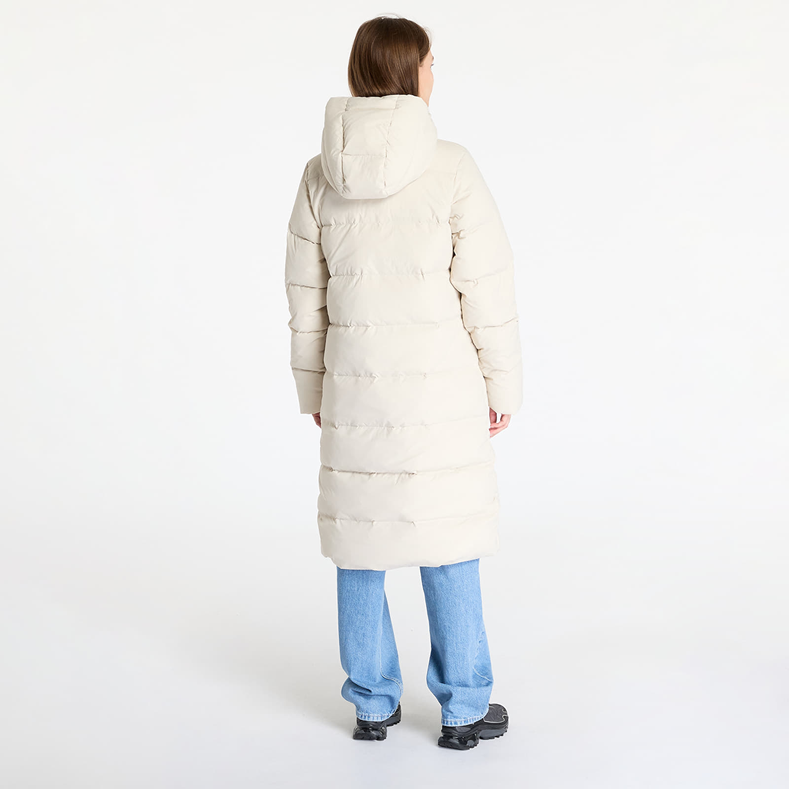Dámské bundy Columbia Boundless Days™ Long Down Jacket Dark Stone