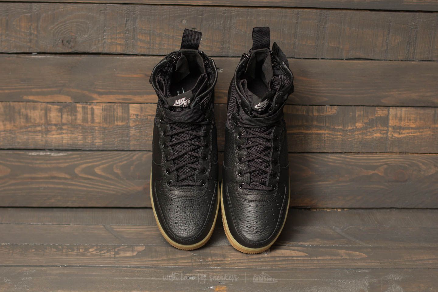 Nike air force 1 high top black clearance gum