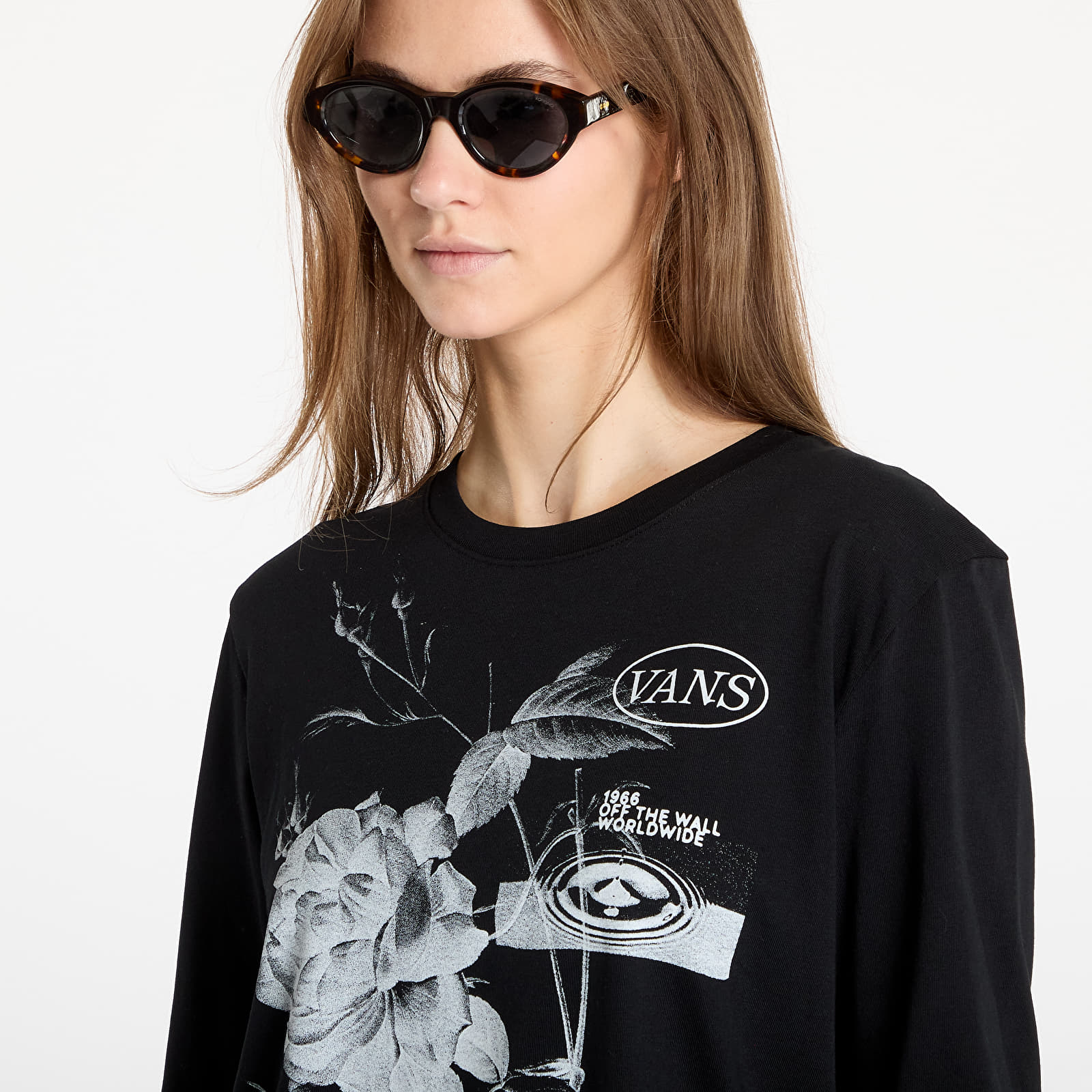 Women's T-shirts Vans Damask LS Bff Black