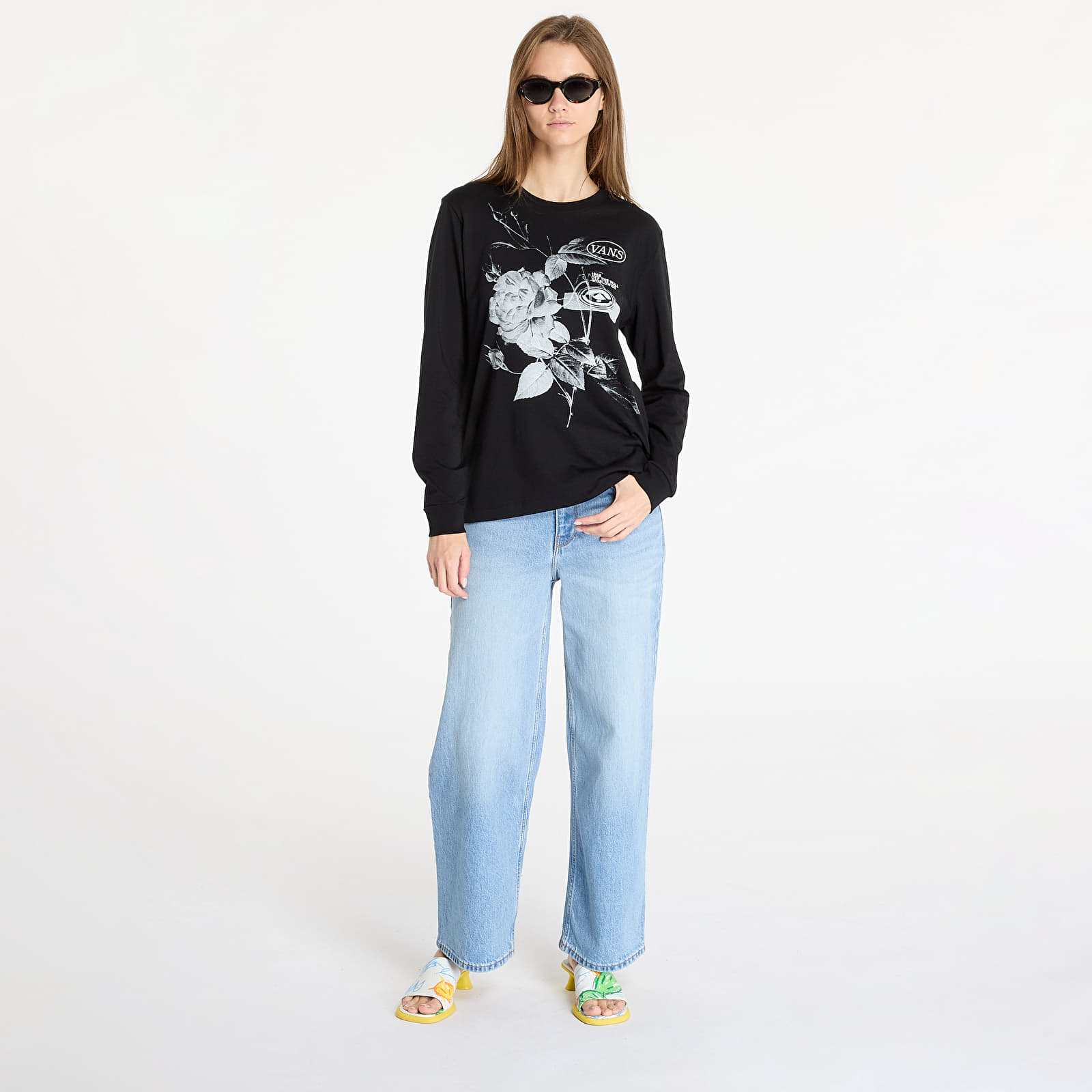 Women's T-shirts Vans Damask LS Bff Black