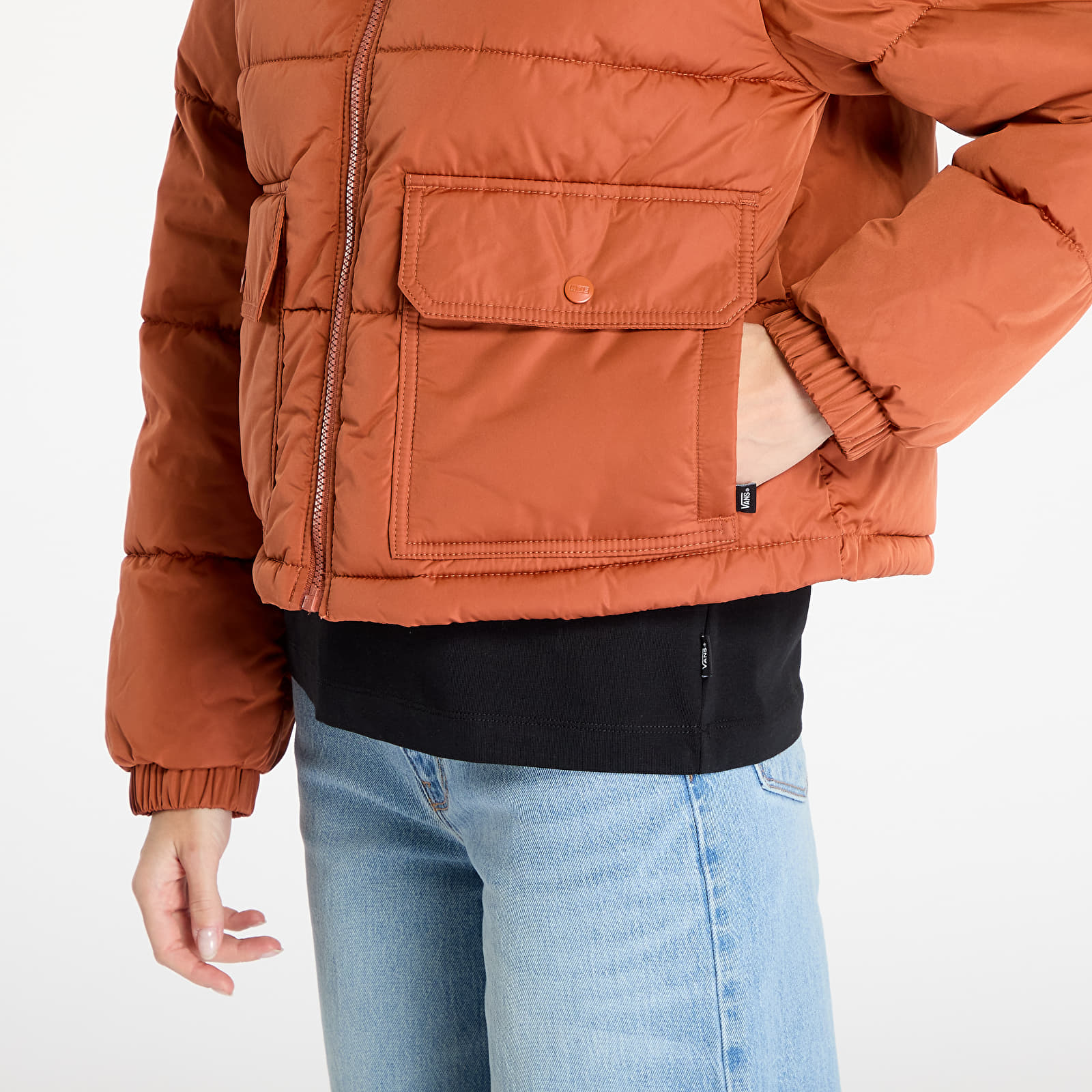 Dámske bundy Vans Mte Aubrey Primaloft Puffer Auburn