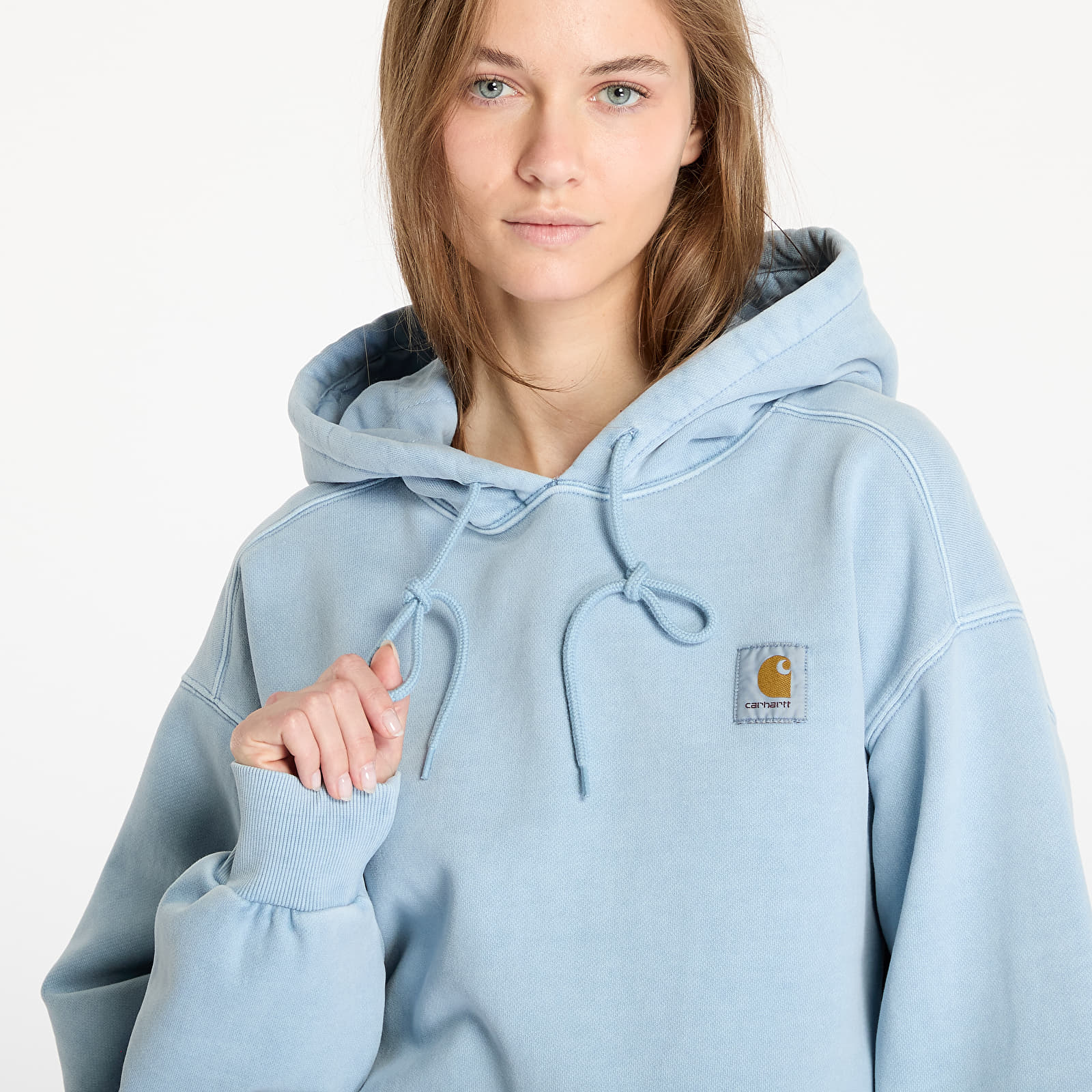 Bluzy z kapturem Carhartt WIP Hooded Vista Sweat UNISEX Dusty Ice Garment Dyed