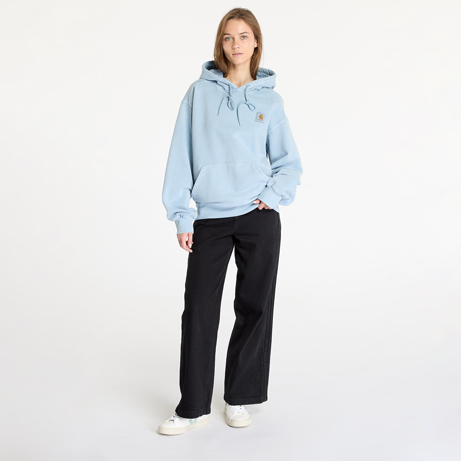 Pánske mikiny Carhartt WIP Hooded Vista Sweat UNISEX Dusty Ice Garment Dyed