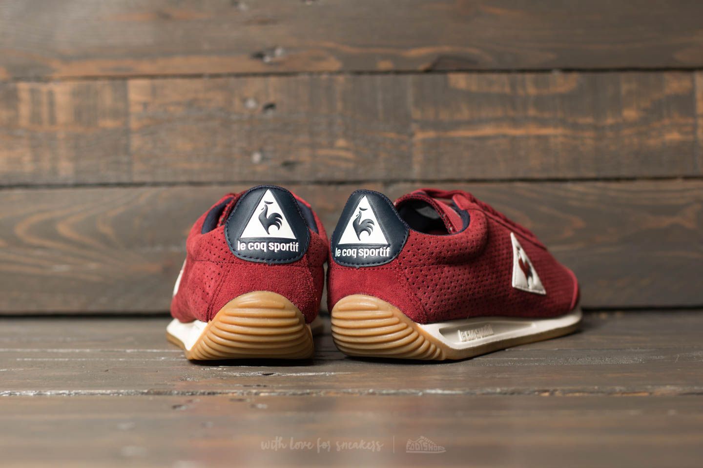 Shoes le coq sportif Quartz Perforated Nubuck Ruby Wine Dress Blue Footshop