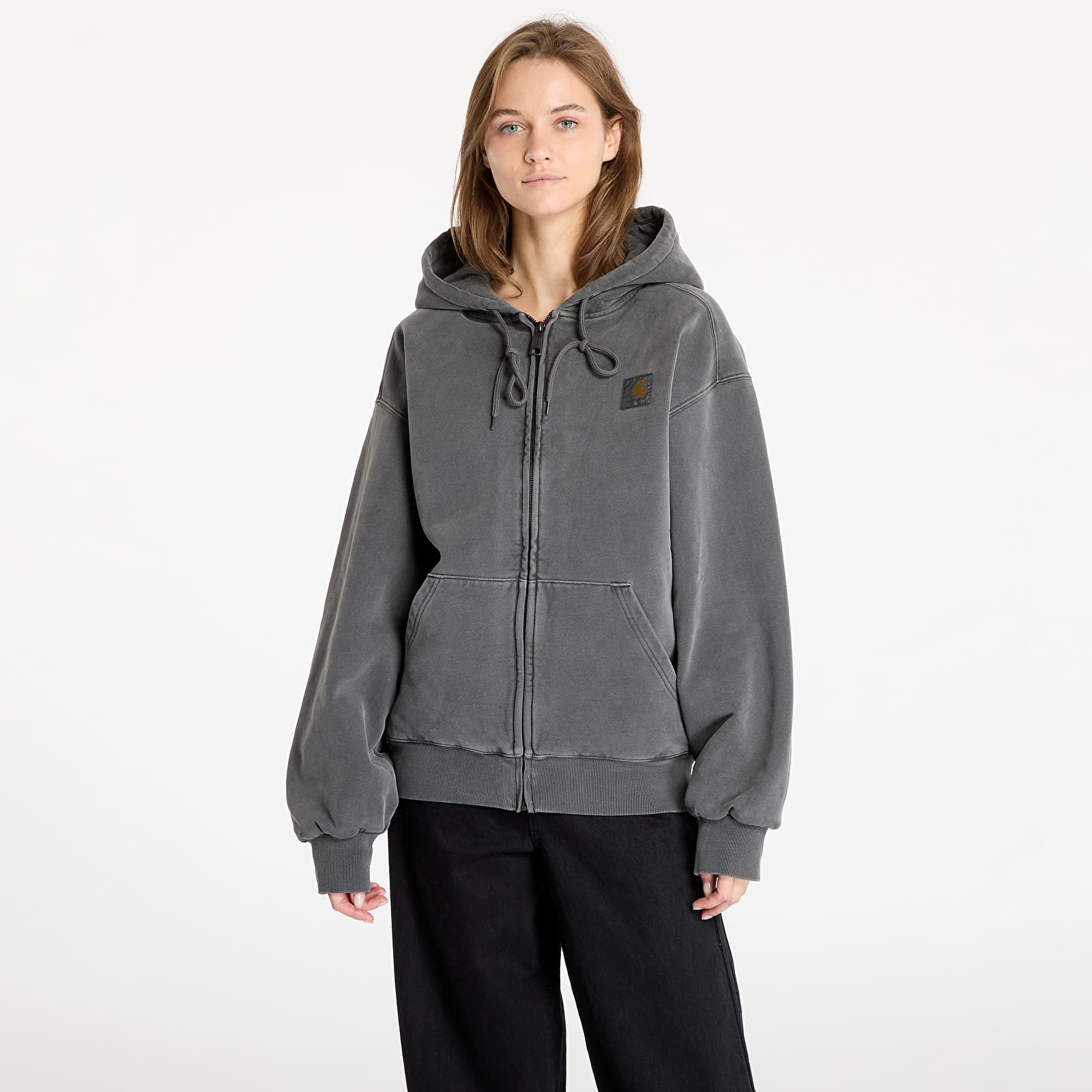Bluzy z kapturem Carhartt WIP Hooded Vista Jacket UNISEX Graphite Garment Dyed