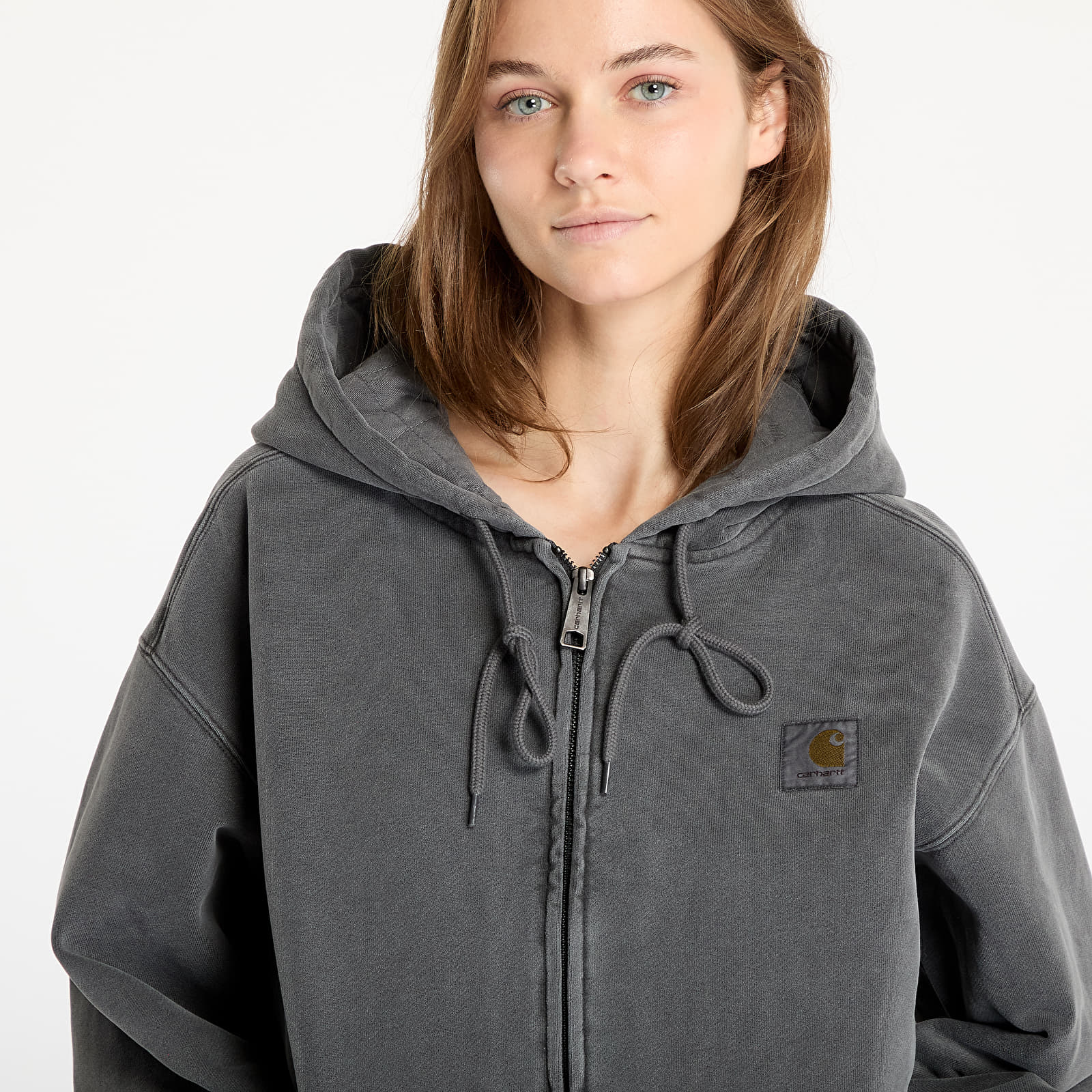 Bluzy z kapturem Carhartt WIP Hooded Vista Jacket UNISEX Graphite Garment Dyed