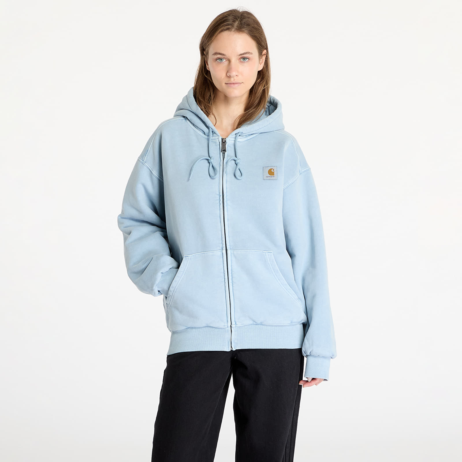 Mikiny Carhartt WIP Hooded Vista Jacket UNISEX Dusty Ice Garment Dyed