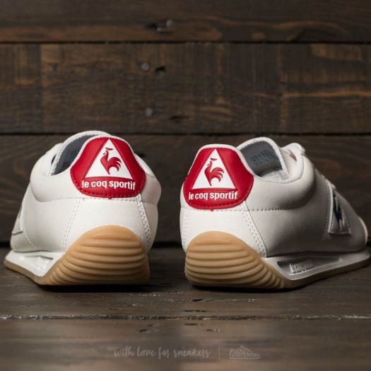 Men s shoes le coq sportif Quartz Lea Sport Gum Optical White Classic Blue Footshop