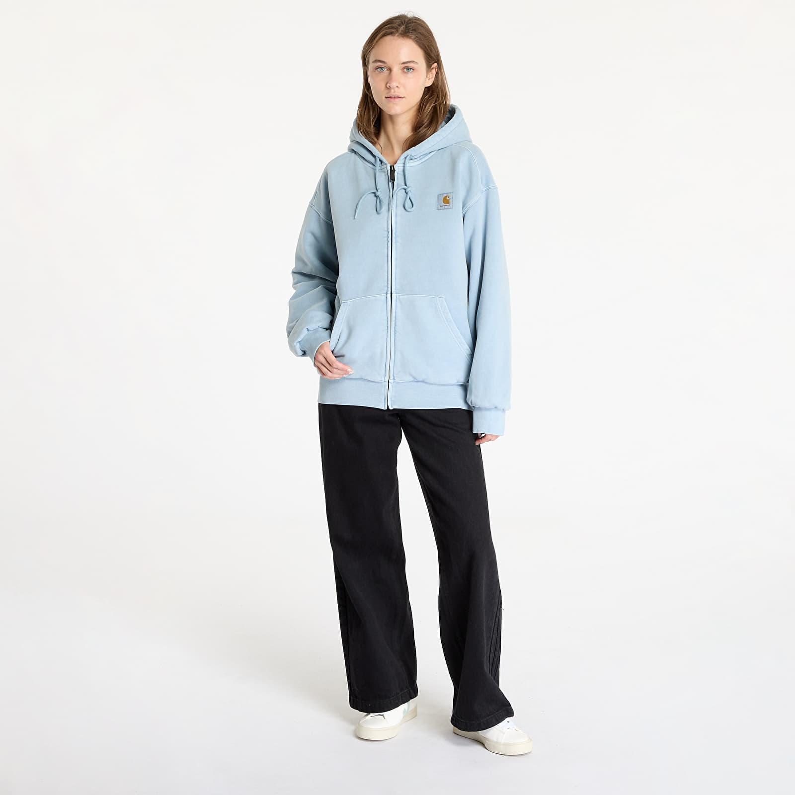 Mikiny Carhartt WIP Hooded Vista Jacket UNISEX Dusty Ice Garment Dyed