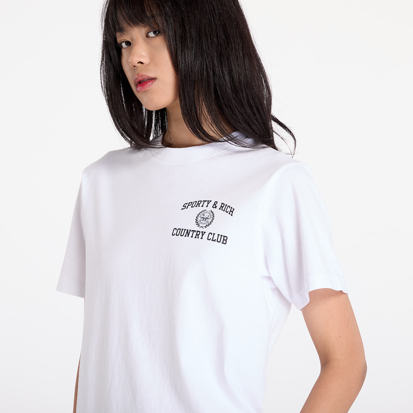 T-skjorter Sporty & Rich Varsity Crest T-Shirt UNISEX White/ Navy