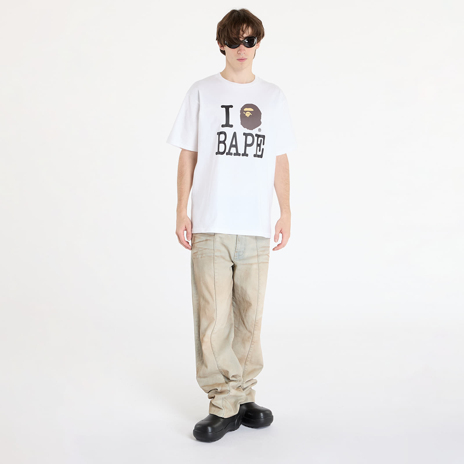 Men's T-shirts A BATHING APE I Love Bape Tee White | Footshop