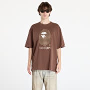 A BATHING APE Sta Houndstooth By Bathing Ape Relaxed Fit Tee M Brown