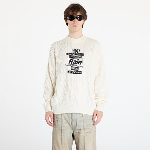 Sudadera Wasted Paris Rain Cable Knit Sweater Off-White